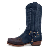 Justin Yellowstone Boots Men'S Square Toe Embroidered Men'S Leather Boots Knight Boots Warm