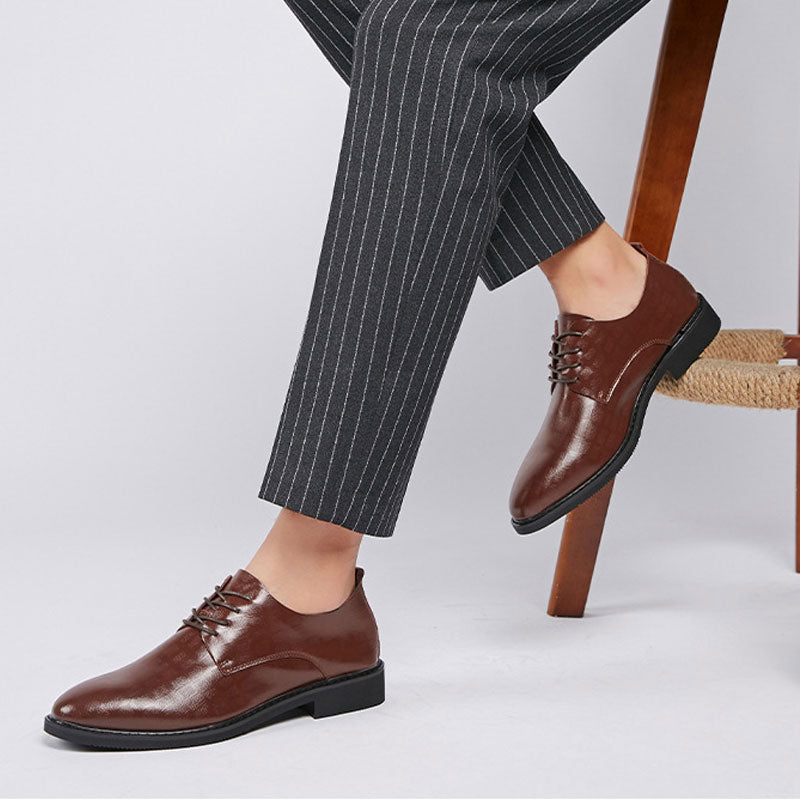 Men's Dress Shoes Classic Leather Oxfords Casual Cushioned Loafer Genuine Leather Casual Business Leather Shoes Men's