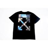 Off White T Shirt Arrow Men'S Short Sleeve Tshirt Large Size Casual Men'S Clothing Owt