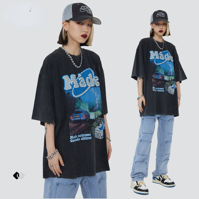 Y2g Shirts for Boys Summer Short Sleeve Printed T-shirt
