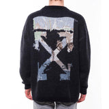 Off White Sweatshirt Ow Monet Oil Painting Arrow Knitted Sweater Arrow Wool Sweater Men'S Clothing Owt