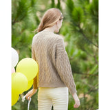 Naomi Watts Gypsy Outfits Pullover Cashmere Sweater Women's Loose round Neck Cable-Knit Sweater Sweater