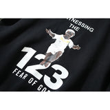Kanye West Sunday Service Hoodie Angel Printed Hoodie Fog