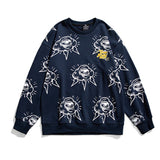 Crew Neck Sweatshirts for Men Men's Autumn Cartoon Full Printed round Neck Sweater Casual All-Matching Tops