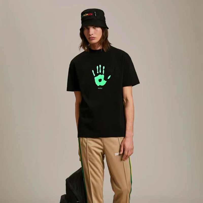 Noah T Shirt Noah Palm Print T-Shirt Short Sleeve