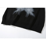 Men Sweater Printed Sweater Men's Loose round Neck Sweater