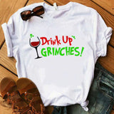Men And Women Grinch Shirt Christmas Grinch Printed Round Neck T-shirt