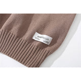 Men Sweater Solid Color Knitted Vest Man Loose Sleeveless Pullover