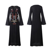 Beth Dutton Bohemian Dress Winter Autumn Maxi Dresses Embroidery Tie-Neck Dress