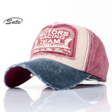 Ball Caps Color Matching Baseball Cap Coating Outdoor Sun Hat Washed 100% Cotton Hat