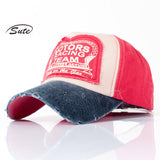 Ball Caps Color Matching Baseball Cap Coating Outdoor Sun Hat Washed 100% Cotton Hat