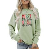 Merry and Bright Sweatshirts Merry Teacher Bright Casual round Neck Sweater