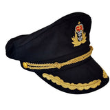 Captains Hat Broad-Brimmed Hat Gold Thread Embroidered Crown Uniform
