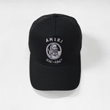 Amiri Hat Peaked Cap Sunshade Beach Casual Hat Adjustable Metal Lock Baseball Cap