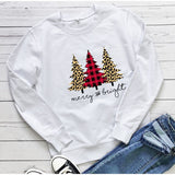 Merry and Bright Sweatshirts Christmas Tree Printed Sweater