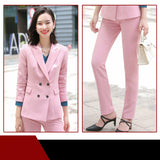 Interview Suit Women Double Breasted Suit Female Autumn Business Attire