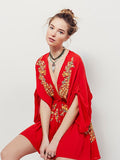 Beth Dutton Bohemian Dress Winter Autumn Maxi Dresses Spring and Autumn V-neck Quality Dress