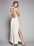 Beth Dutton Bohemian Dress Winter Autumn Maxi Dresses Summer Embroidery Backless Goddess Dress
