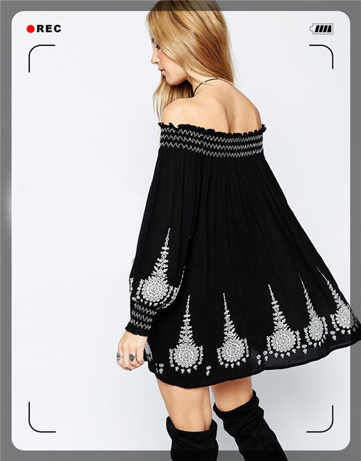 Beth Dutton Bohemian Dress Summer Spring Midi Dress Embroidered Decorative Dress