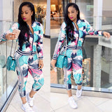 Coachella Music Festival Outfits Autumn Leisure Digital Geometric Printing Color Sports Suit