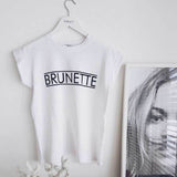 Valentine's Day T Shirts Couples Spring/Summer Letter Print Short-Sleeve Casual T-shirt Women's Tops