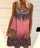 Gypsy Style Dresses Beach Urban Leisure Printing