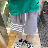 Men White Shorts Casual Pants Loose Shorts