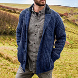 Men Winter Coats Man Fall Outfits Casual Solid Color Long Sleeve Sweater Men's Coat