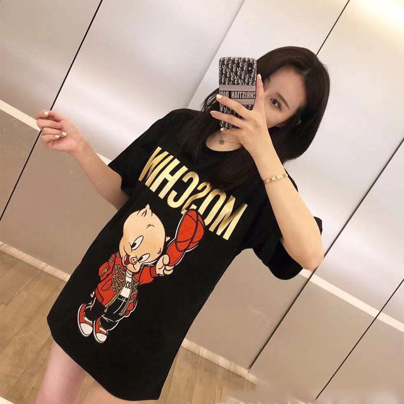 Moschino T Shirt Cartoon T-Shirt Short Sleeve Couple