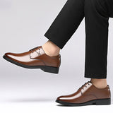 Men's Dress Shoes Classic Leather Oxfords Casual Cushioned Loafer Leather Shoes Men Business Casual Formal Wear Men