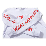 Vlone Spring And Autumn Letters Loose Leisure Allmatching Hooded Couple Sweater