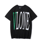 Vlone Short Sleeve Men'S Large Size Retro Sports Couple Men'S And Women'S Tshirt