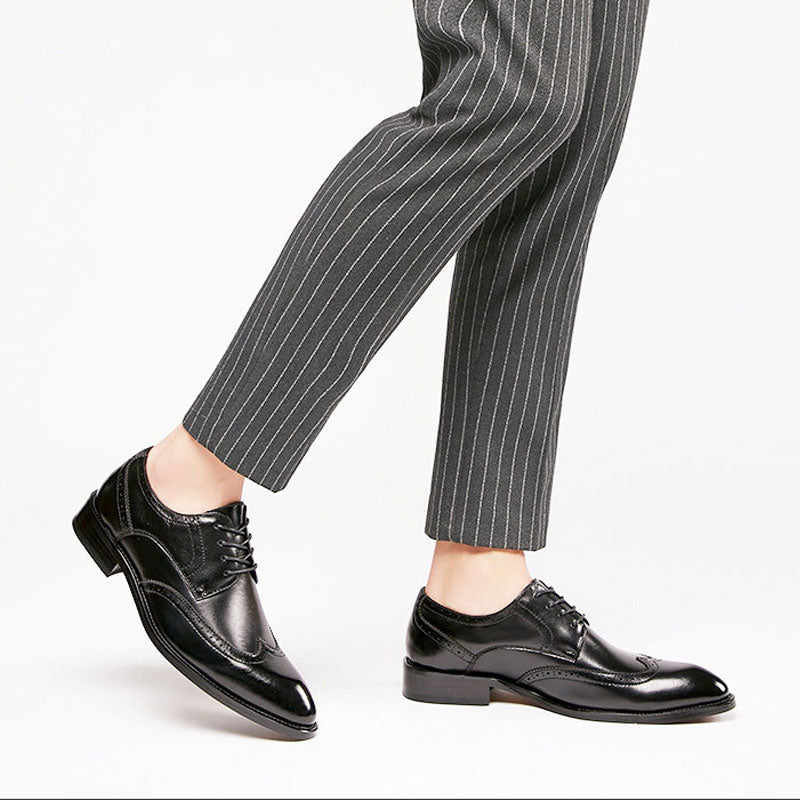 Men's Dress Shoes Classic Leather Oxfords Casual Cushioned Loafer Business Formal Wear Leather Shoes Men