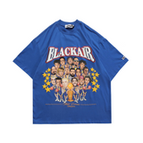 Y2g Shirts for Boys Blackair Creative Fun Hip Hop Rapper Foam Printed