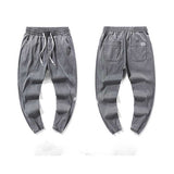 Cuffed Cargo Pants Tencel Cropped Jeans Summer Loose Tappered Breathable Thin Casual Ice Silk Workwear Pants Men