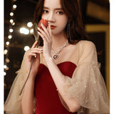 Burgundy Dress Formal Wine Red Dress Evening Gown