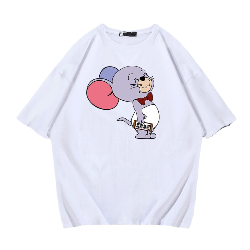 Tom And Jerry T Shirt Cat And Mouse Cartoon Half Sleeve