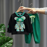Toddler Boys Sweater Suit Spring and Autumn Season Red Gym Clothes