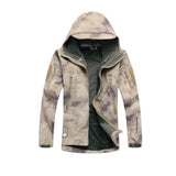 Camofire Jacket Men's Shell Jacket Winter Hooded Breathable Camouflage