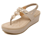 Fancy Sandals Summer Beach Metal Buckle Large Size Women's Shoes