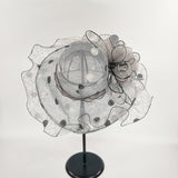 Big Hats Summer Ladies Fashion Cap Big Flower Fashion Net Gauze Cap Wide Brim Hat