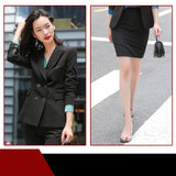 Interview Suit Women Double Breasted Suit Female Autumn Business Attire