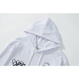 Off White Graffiti Arrow Print Sweater Off Loose Men And Women Couple Terry Hooded Jacket Owt