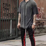 Askyurself T Shirt Short Sleeve Fog Loose Retro Trendy T-shirt