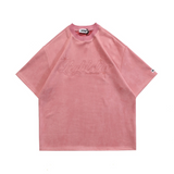 Y2g Shirts for Boys Retro Loose Embroidered Summer Short Sleeve Men