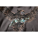 Kanye West Sunday Service Hoodie Autumn And Winter Rep Eagle Dog Printed Hoodie Fleece Lined