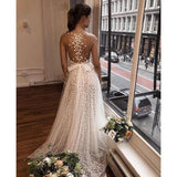 See through Wedding Dress White Formal Dress Sexy Party Evening Dress Annual Party Dress
