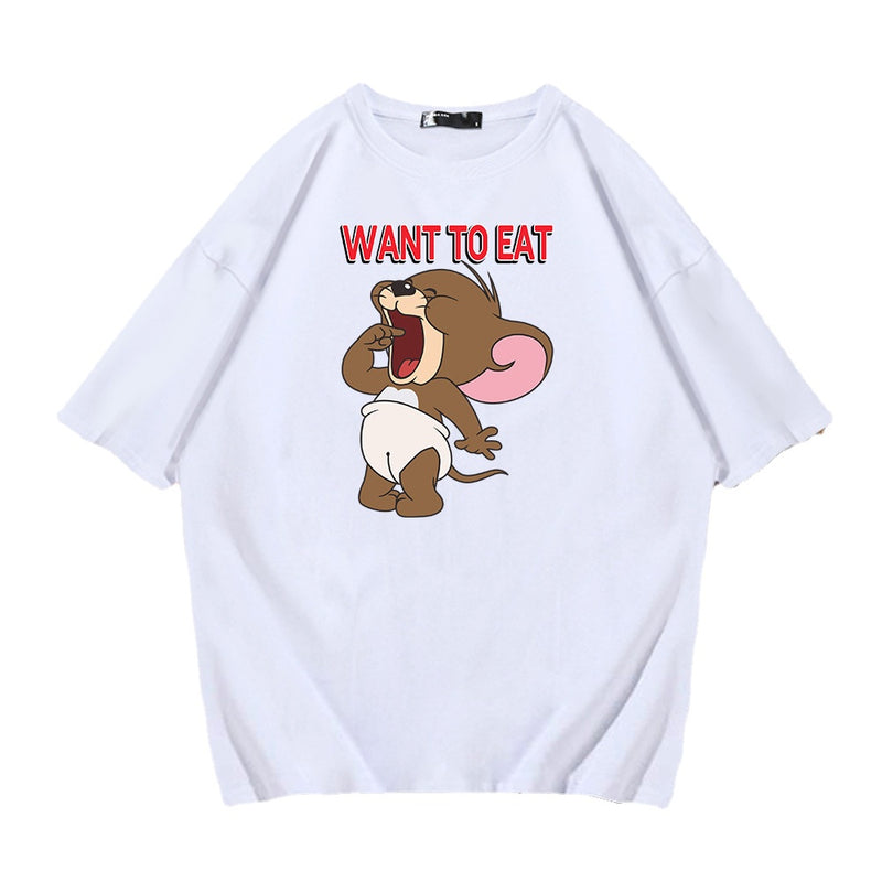 Tom And Jerry T Shirt Short Sleeve Cartoon Cartoon Cat And Mouse Joint Name Half Sleeve