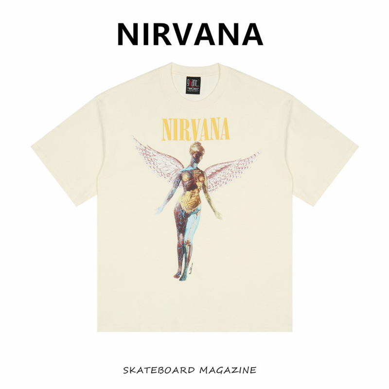 Nirvana T Shirt Nirvana Band Angel Vintage Kanye Same Loose