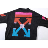 Off White Sweater Woolen Knit Arrow Men'S And Women'S Sweaters Plus Size Casual Sweatshirts Owt